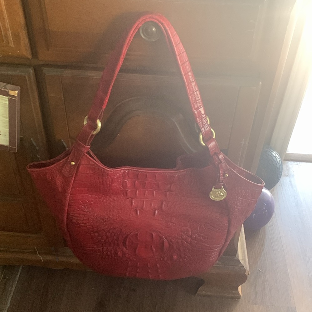 Brahmin Red Leather Shoulder Bag - Picture 9 of 9